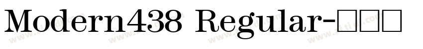 Modern438 Regular字体转换